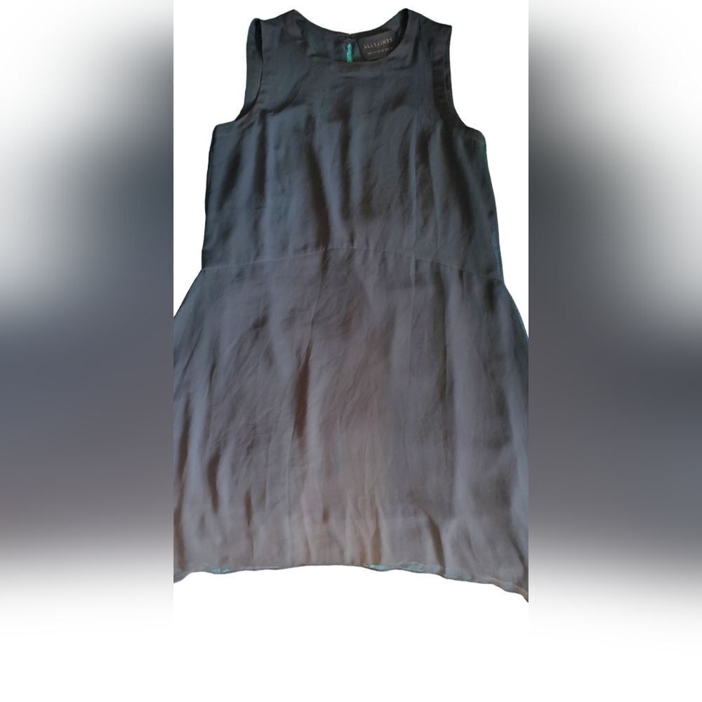 ALL SAINTS SIZE LARGE MIDI DRESS SIDE OPENINGS WITH LINING